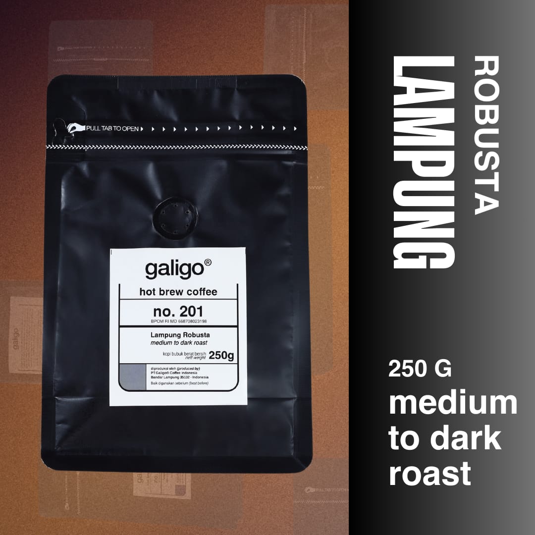 Kopi Bubuk Robusta Lampung Asli/ Premium 250g (Galigo Coffee)