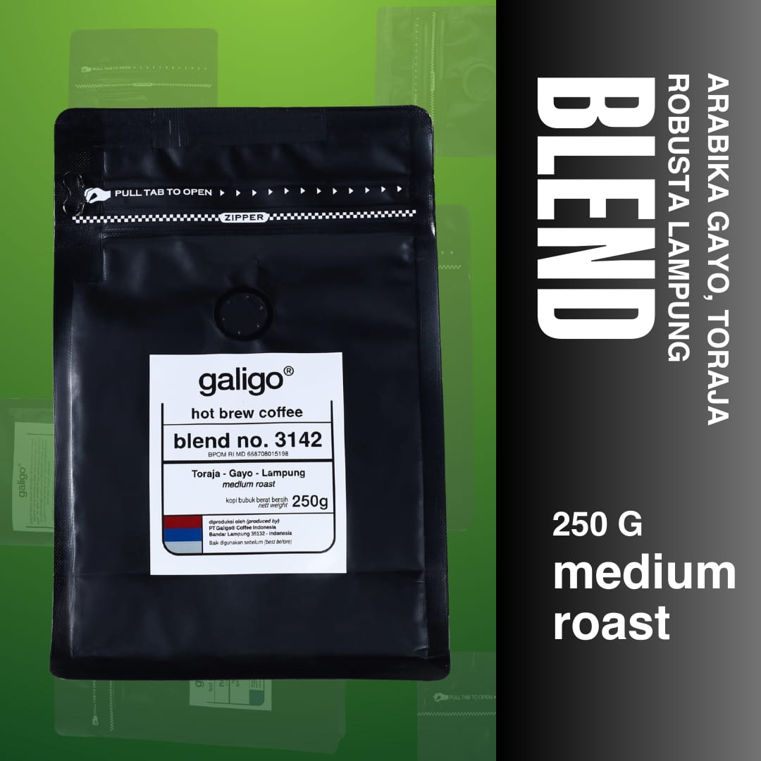 Kopi Bubuk Blend Arabika Toraja-Gayo-Robusta 250g (Galigo Coffee)