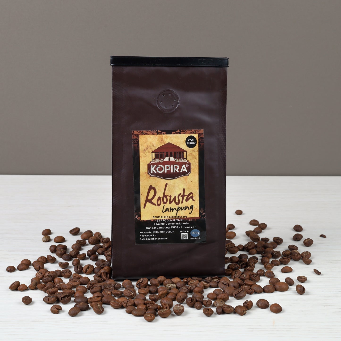 Kopi Bubuk Robusta Lampung 200g -Kopira -