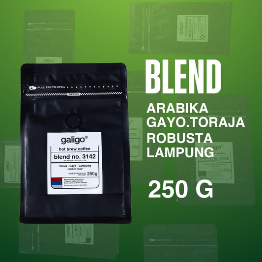 Kopi Bubuk Blend Arabika Toraja-Gayo-Robusta 250g (Galigo Coffee)